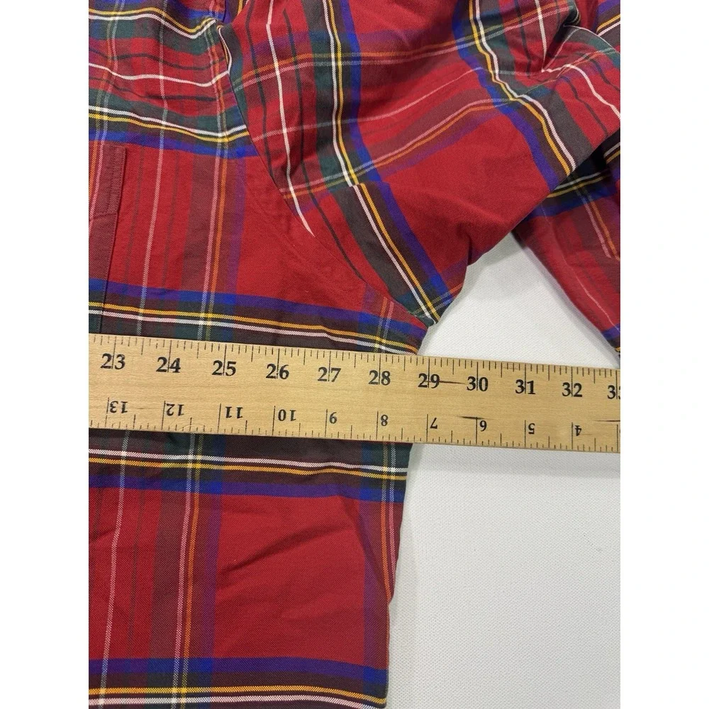 Polo Ralph Lauren Shirt Mens XL Red Green Blue Plaid The Big Oxford Oversized
